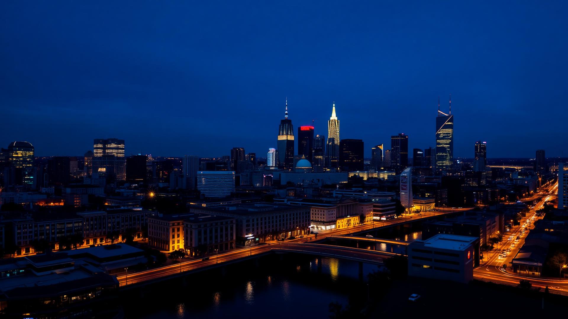 Melbourne CBD skyline at dusk