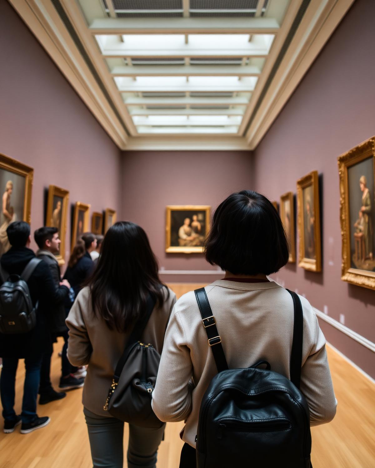 Students visiting a Melbourne art gallery